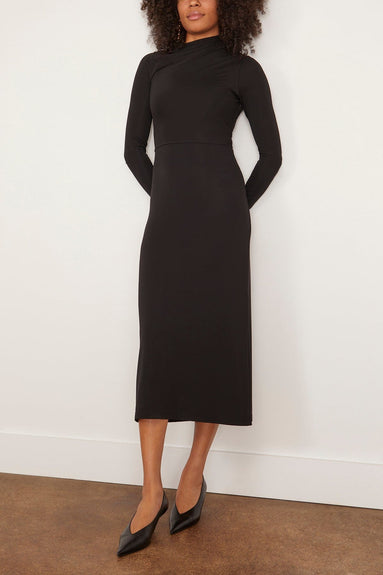 Toteme Casual Dresses Draped Jersey Dress in Black Toteme Draped Jersey Dress in Black