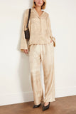 Toteme Tops Monogram Silk Pajama Top in Ivory Toteme Monogram Silk Pajama Top in Ivory