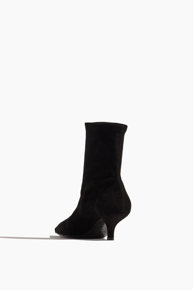 Toteme Ankle Boots The Heeled Sock Boot in Black Toteme The Heeled Sock Boot in Black