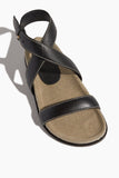 Toteme Strappy Flat Sandals The Leather Chunky Sandal in Black Toteme The Leather Chunky Sandal in Black