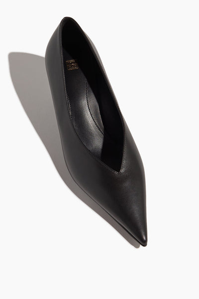 Toteme Pumps The Leather Wedge-Heel Pump in Black Toteme The Leather Wedge-Heel Pump in Black