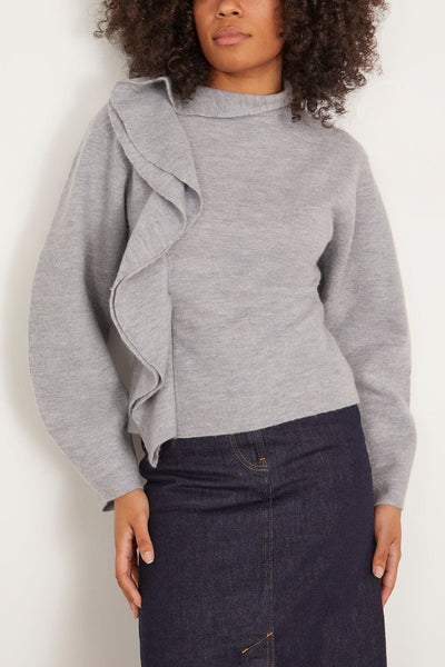 Ulla Johnson Sweaters Corinna Pullover in Heather Grey Ulla Johnson Corinna Pullover in Heather Grey