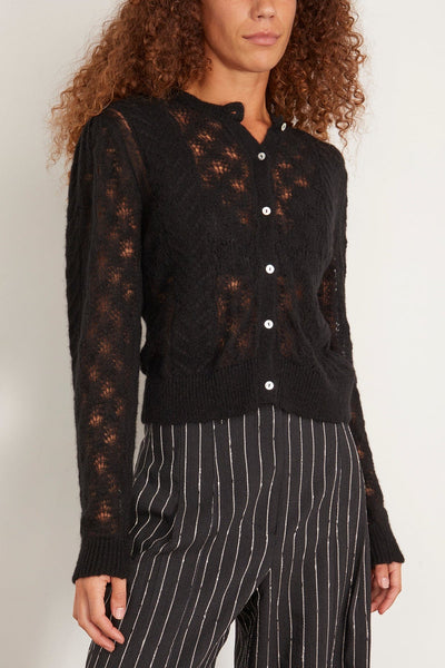 Ulla Johnson Sweaters Haley Cardigan in Noir Ulla Johnson Haley Cardigan in Noir