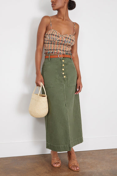 Ulla Johnson Skirts The Bea Skirt in Juniper Wash Ulla Johnson The Bea Skirt in Juniper Wash