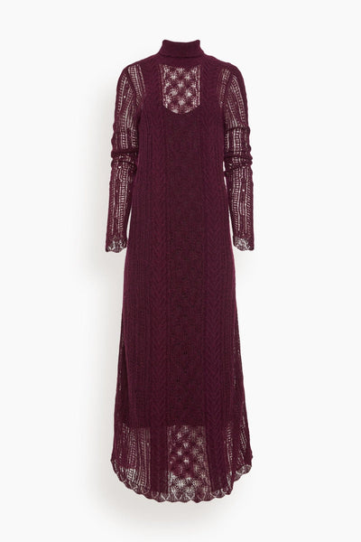 Kassia Dress in Bordeaux