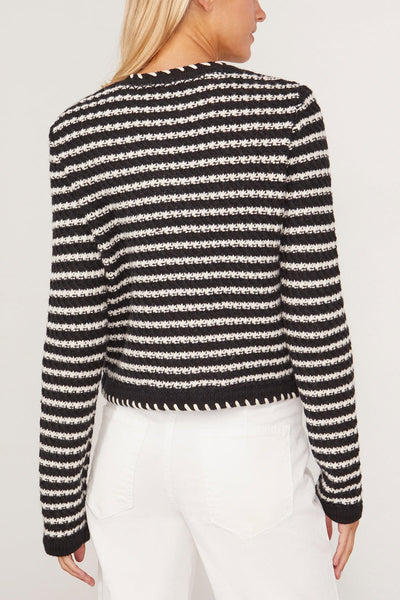 Vanessa Bruno Sweaters Daya Sweater in Noir/Ecru Vanessa Bruno Daya Sweater in Noir/Ecru