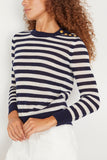 Vanessa Bruno Sweaters Dima Sweatshirt in Marine/Ecru Vanessa Bruno Dima Sweatshirt in Marine/Ecru