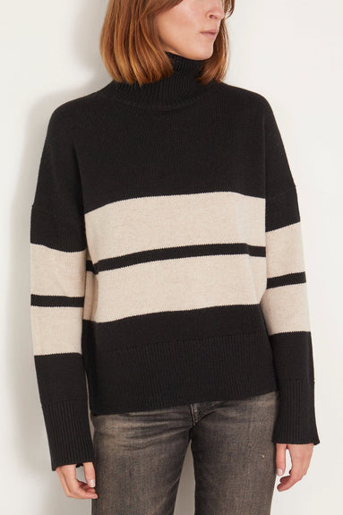 Vanessa Bruno Sweaters Malo Sweater in Noir/Ecru Vanessa Bruno Malo Sweater in Noir/Ecru