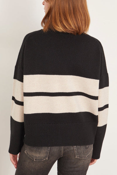 Vanessa Bruno Sweaters Malo Sweater in Noir/Ecru Vanessa Bruno Malo Sweater in Noir/Ecru