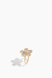 Vintage La Rose Rings Diamond Sprinkled Flower Ring in 14k Yellow Gold Vintage La Rose Diamond Sprinkled Flower Ring in 14k Yellow Gold