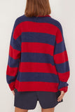 Xirena Sweaters Benton Sweater in Red Blue Benton Sweater in Red Blue