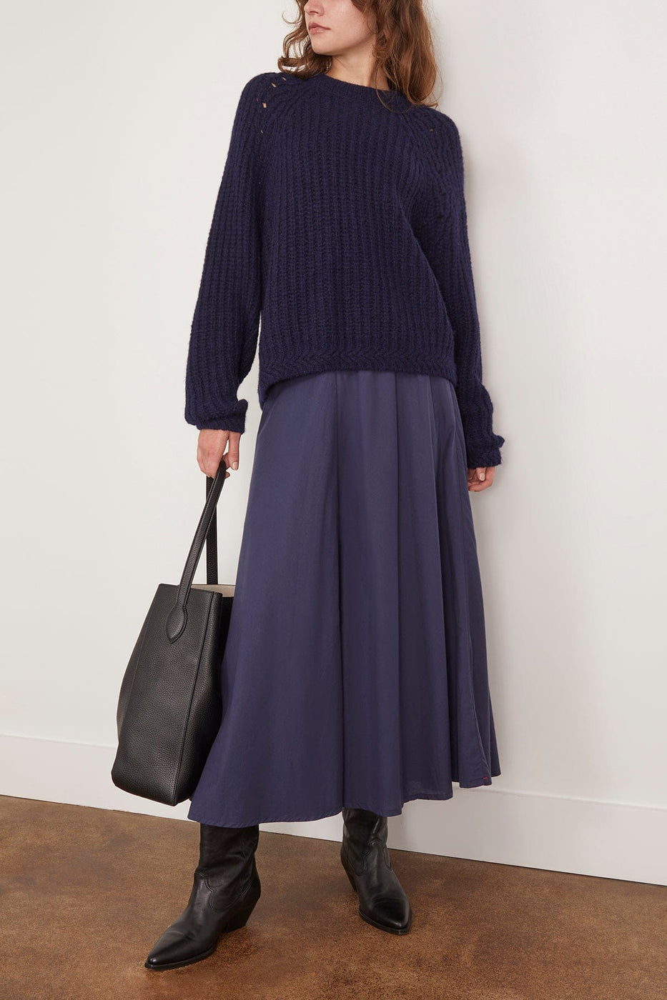 Xirena Sweaters Landrey Sweater in Navy Blue Landrey Sweater in Navy Blue