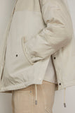 Yves Salomon Coats Parka Mix Coat with Lamb Trim in Fog Yves Salomon Parka Mix Coat with Lamb Trim in Fog