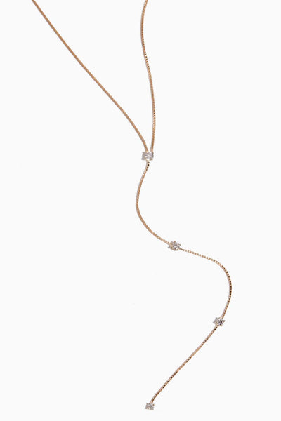 Diamond Callae Lariat in 14k Yellow Gold