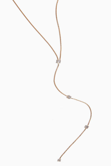 EF Collection Necklaces Diamond Callae Lariat in 14k Yellow Gold