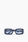 Clean Waves Sunglasses Inez and Vinoodh Rectangle Low Sunglasses in Navy