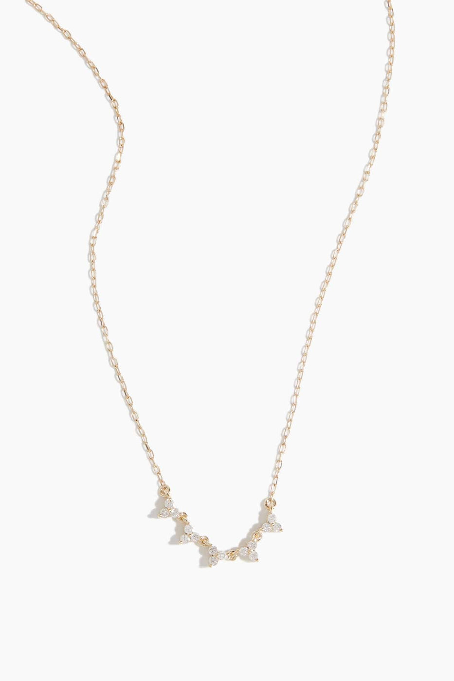 Adina Reyter Necklaces Diamond Cluster Chain Necklace in 14K Yellow Gold