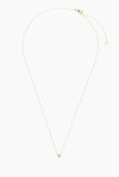 Dana Rebecca Necklaces Millie Ryan Single Princess Cut Necklace in14k Yellow Gold