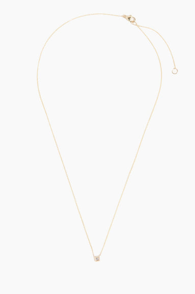 Dana Rebecca Necklaces Millie Ryan Single Princess Cut Necklace in14k Yellow Gold