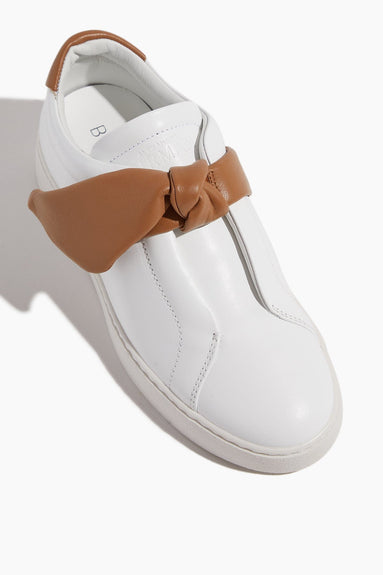 Alexandre Birman Sneakers Asymmetric Clarita Sneaker in White/Cognac Alexandre Birman Asymmetric Clarita Sneaker in White/Cognac