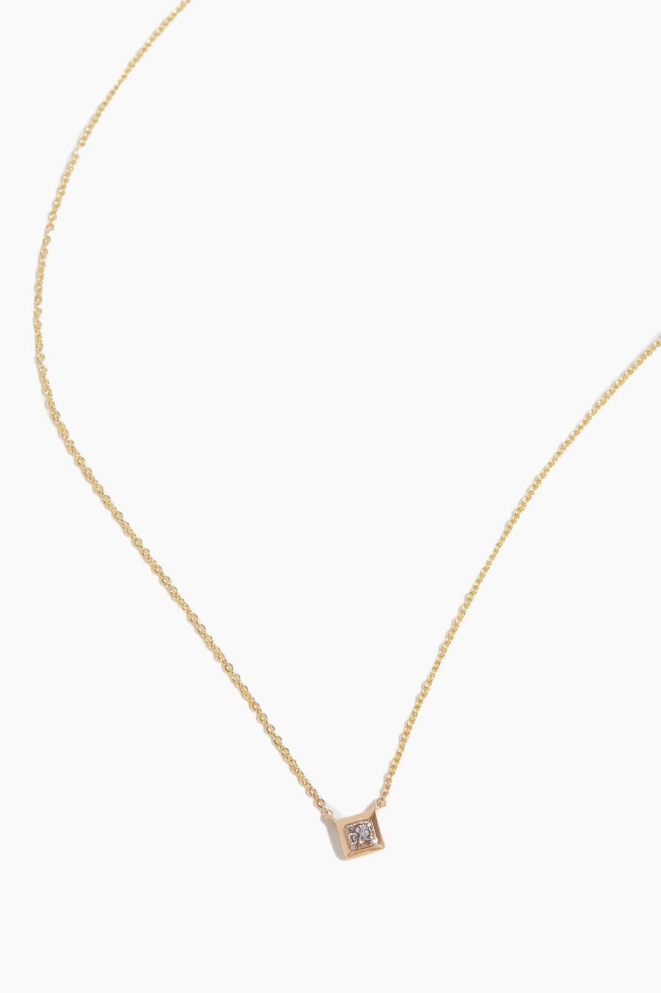 Dana Rebecca Necklaces Millie Ryan Single Princess Cut Necklace in14k Yellow Gold Dana Rebecca Millie Ryan Single Princess Cut Necklace in14k Yellow Gold