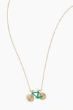 Aliita Necklaces Bicycle Enamel Necklace in Pistacchio Green/White