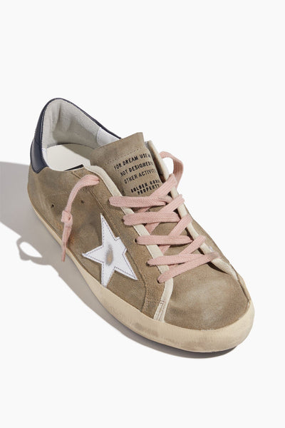 Golden Goose Sneakers Superstar Sneaker in Taupe/Silver/Dark Blue