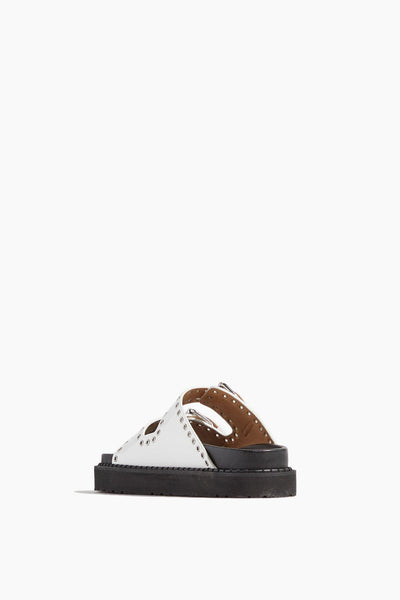 Isabel Marant Shoes Strappy Flat Sandals Lennyo Sandal in White Isabel Marant Lennyo Sandal in White